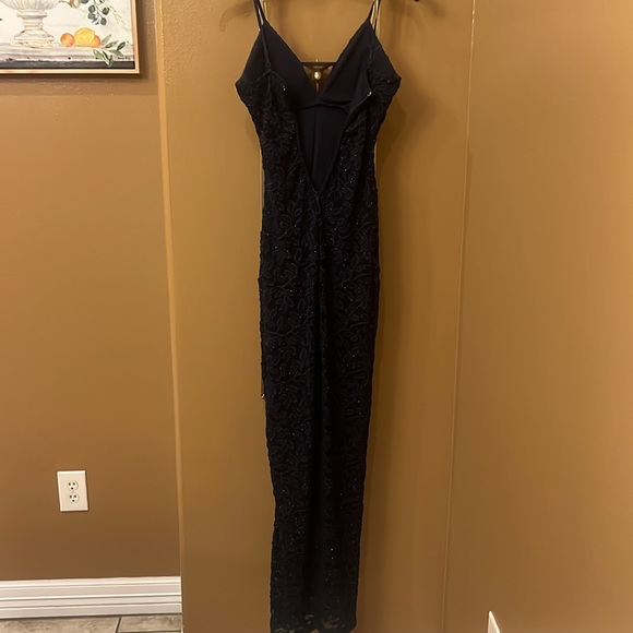 Navy blue formal dress. - Picture 2 of 3